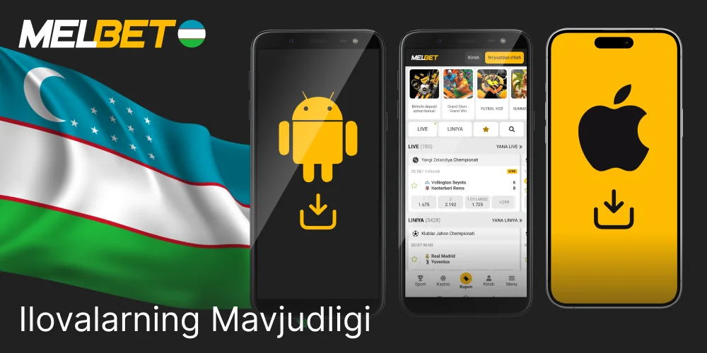 Melbet mobil ilovalari Android va iOS uchun