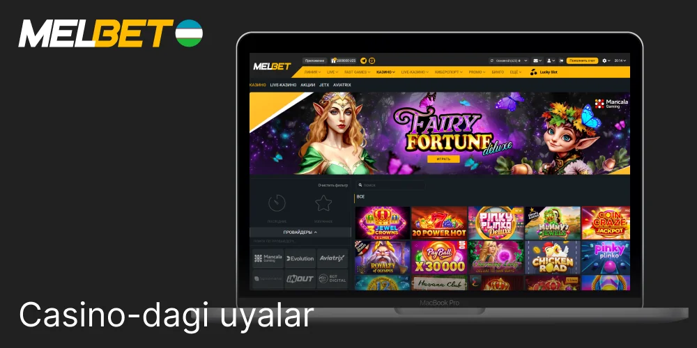 Melbet slot o'yinlari to'plami